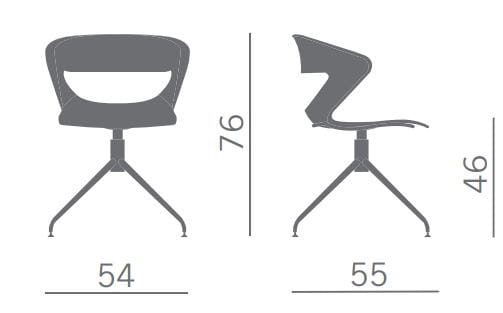 Вращающееся кресло на полипропиленовом насесте Kastel Kicca ARCH-00062908 - Вид №6