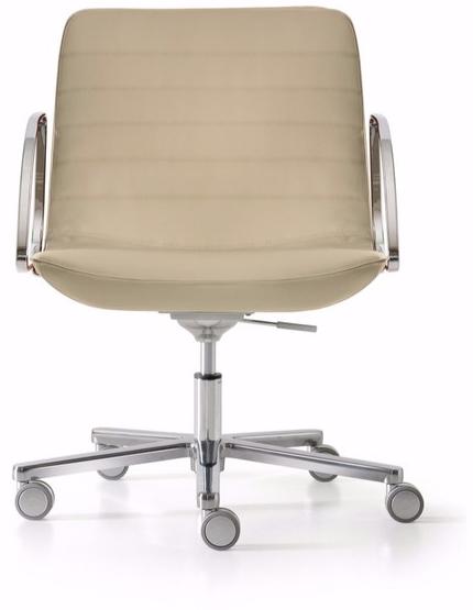Quinti Sedute 5-спицевое вращающееся кожаное офисное кресло с подлокотниками Amelie sun-id-1358873 - Вид №2