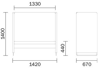 Pedrali 2-х местный диван с высокой спинкой Zippo Zip2p/140 - Вид №8