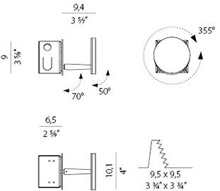 PANZERI Регулируемый настенный светильник из литого алюминия Bella sun-id-1450930 - Вид №14