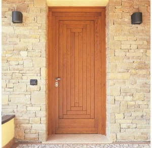 CARMINATI SERRAMENTI Входная дверь из дуба для улицы Porte e portoni d'ingresso in legno