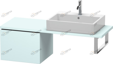 LC582200909 Шкафчик для компактной консоли L-Cube #LC5822 520 x 477 мм Светло-голубой матовый декор Duravit