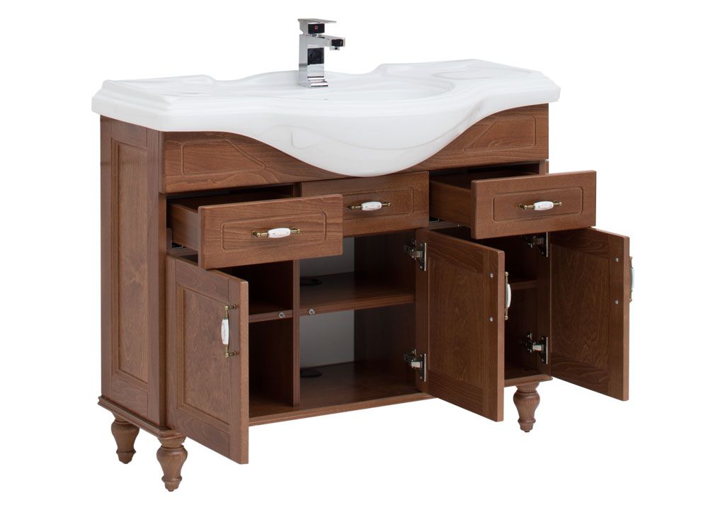 Тумба с раковиной Aquanet Амелия S 105 орех 0018607000183872 - Вид №1