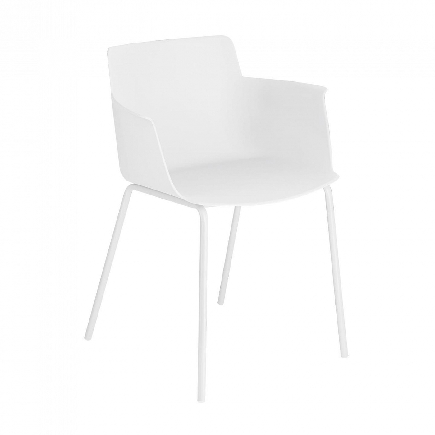 093195 белый стул с подлокотниками La Forma Hannia  - Вид №1