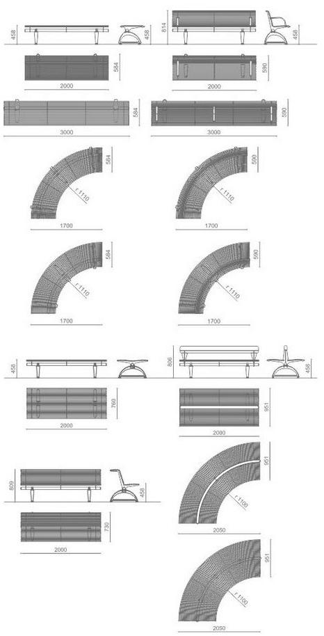 Metalco Изогнутая стальная скамья sun-id-1449012 - Вид №5