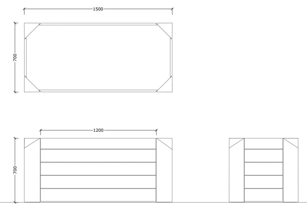 Прямоугольная плантатор WPC Studio Città киригами ARCH-00135085 - Вид №2