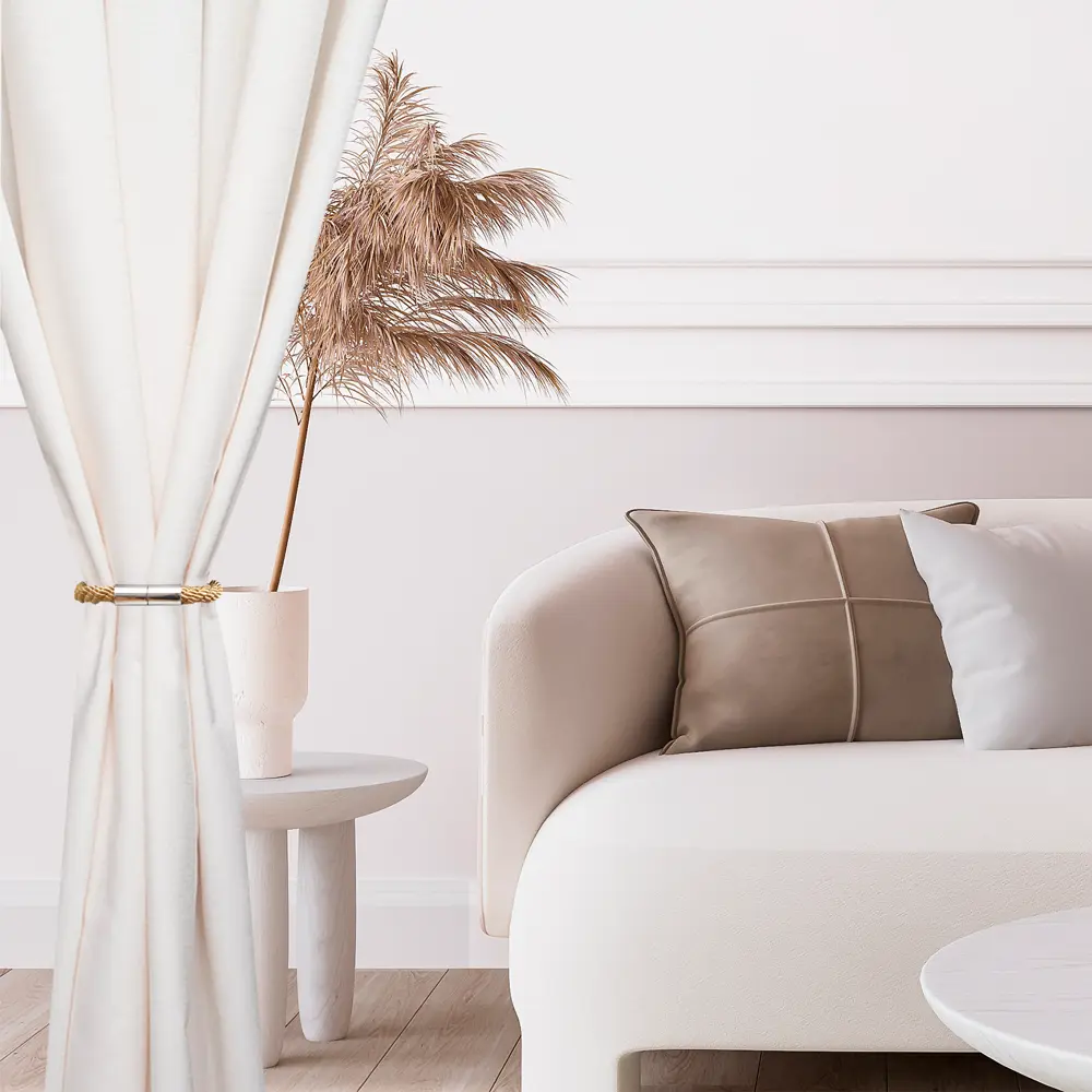 89231492 Подхват-магнит для штор Бандо 220x30 см полиэстер цвет экрю STLM-1068108 Santreyd  - Вид №3