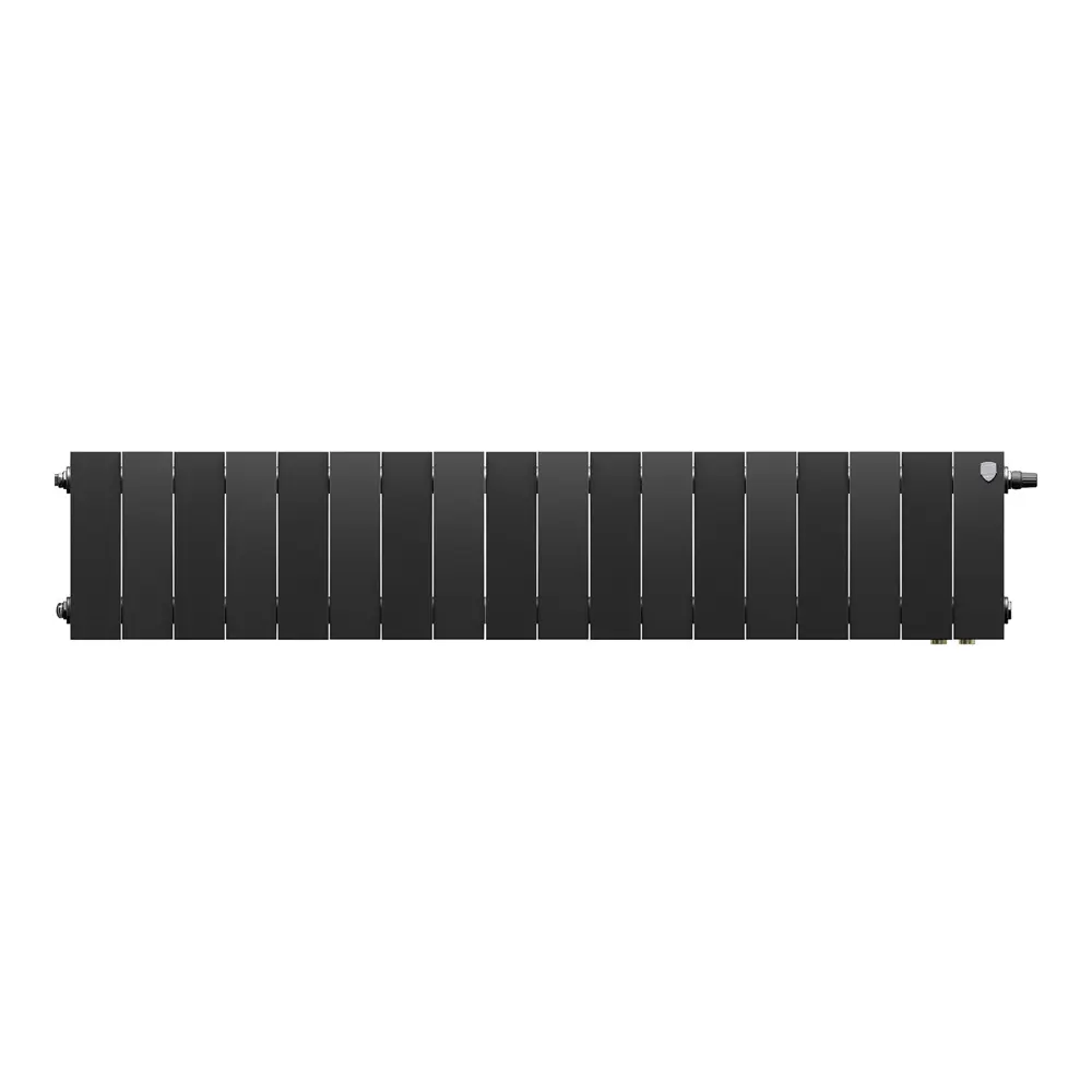 Радиатор секционный Royal Thermo PianoForte VDR80 200/10 18 секций нижнее правое подключение биметалл черный 89408789 STLM-2153746 