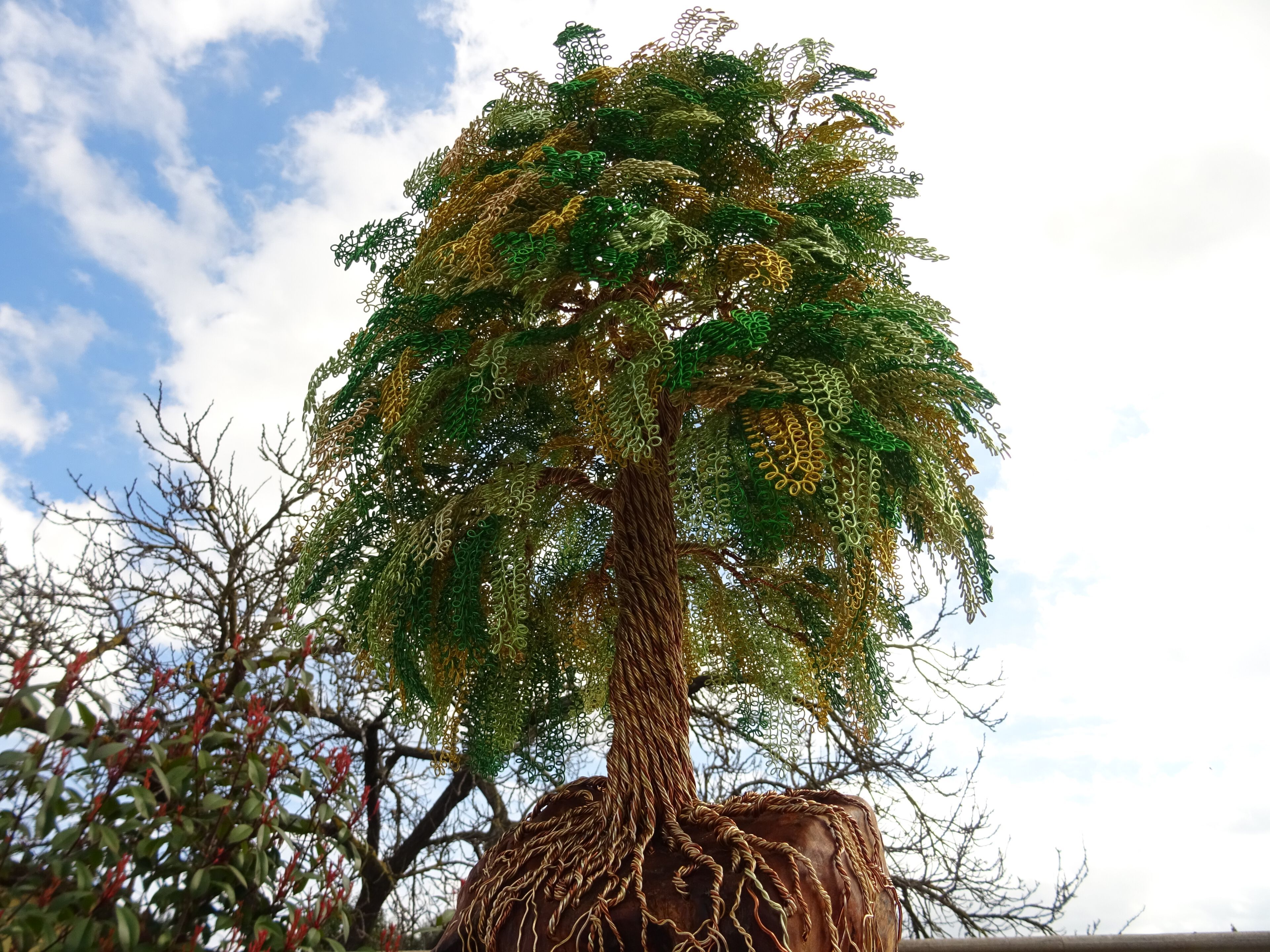 Скульптура из алюминия и оливкового дерева Mosche Bianche Zen Bonsai ARCH-00101351 - Вид №8