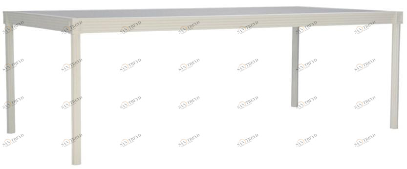 JANUS et Cie Прямоугольный обеденный стол из алюминия и стекла Quadratl sun-id-1443259