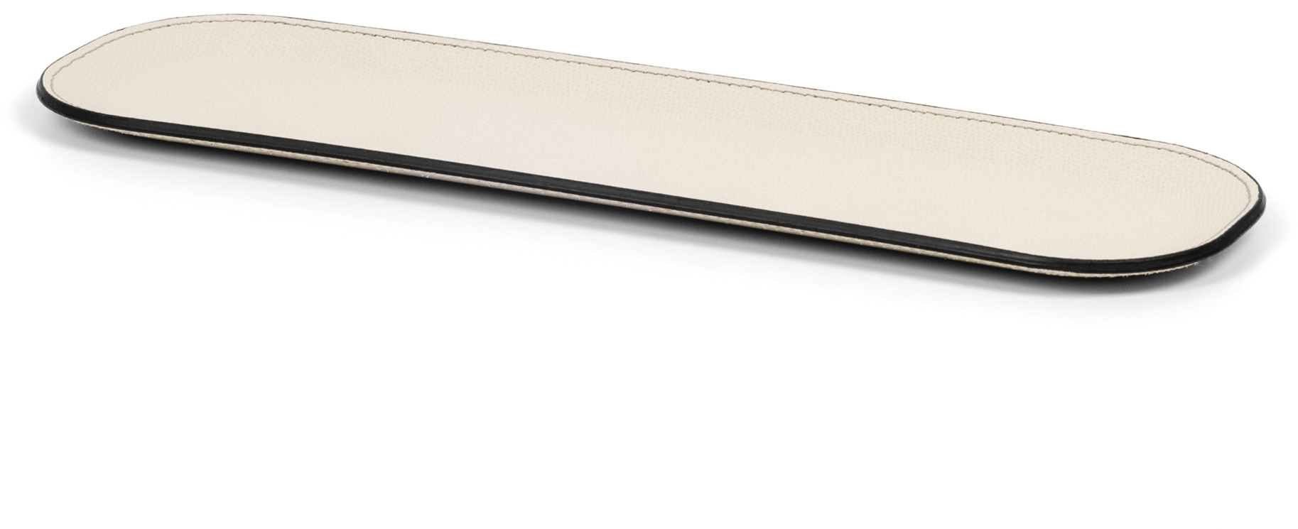 Виктор Поднос для мелочей - 11x36 см / тканая кожа_кремовый