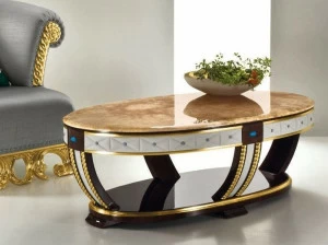 Rozzoni Низкий овальный журнальный столик из оникса Capri