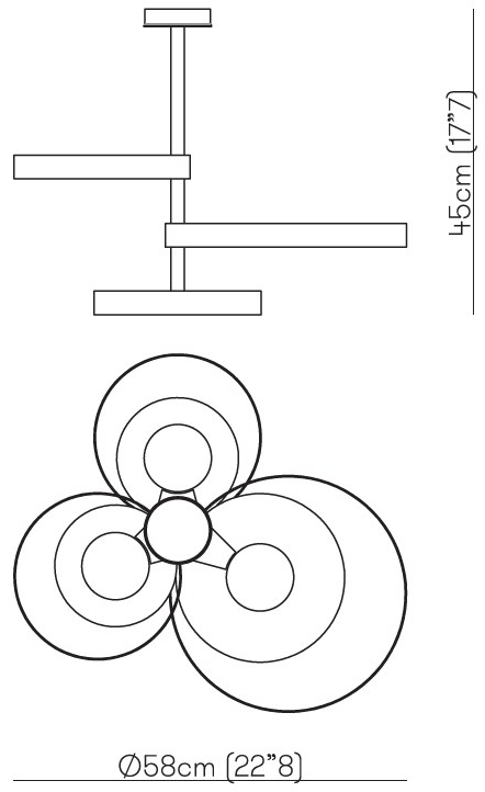 VeniceM Светодиодный потолочный светильник из латуни Circle sun-id-1515389 - Вид №3