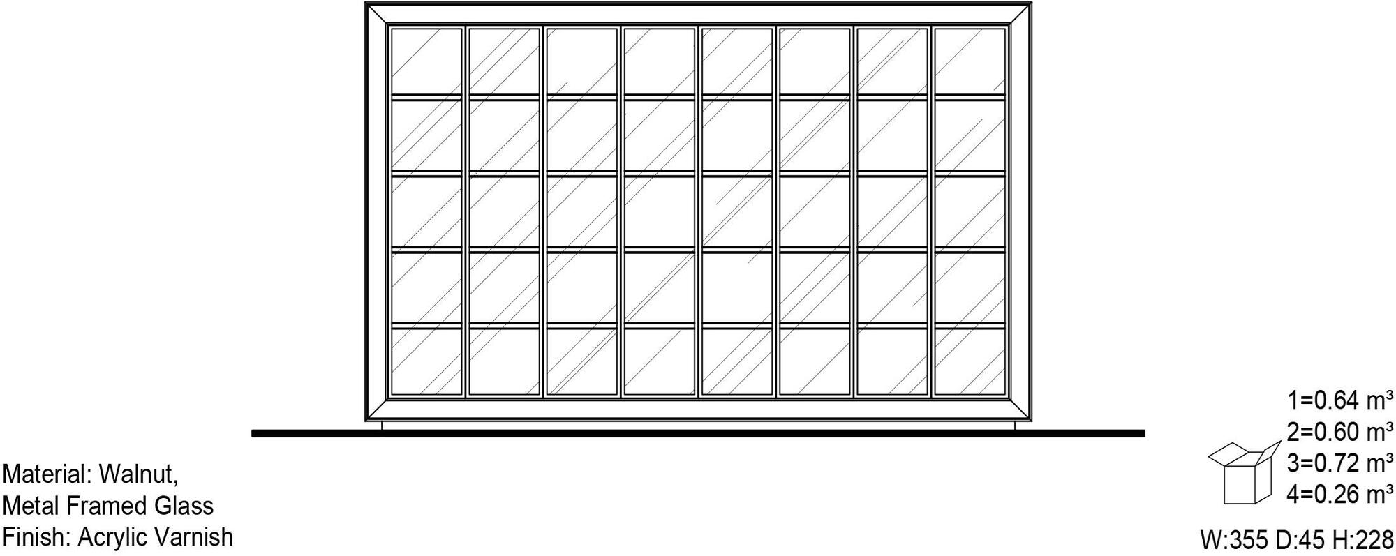 Mobi Открытый книжный шкаф из дерева и стекла sun-id-1505944 - Вид №2