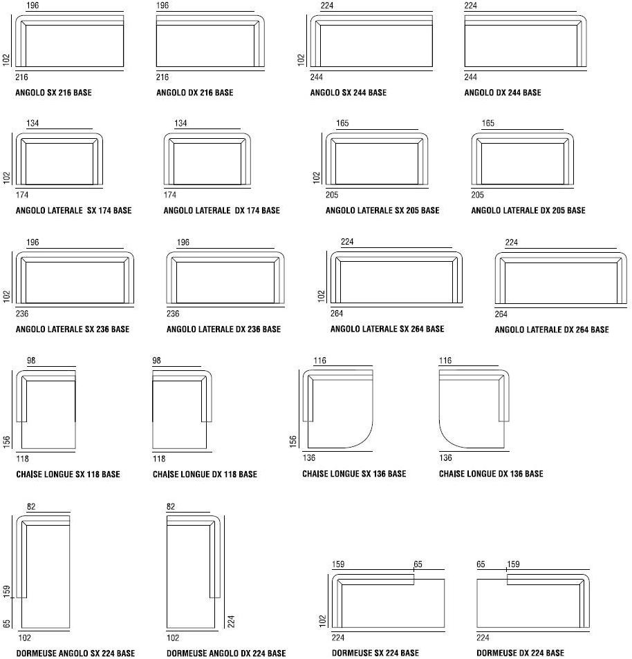 Verzelloni Модульный тканевый диван Lyndon sun-id-1436684 - Вид №9