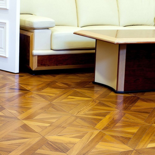 Модульный паркет Marco Ferutti Linea Linea Бирманский Тик с брашью (Текстурированная) 406х405 мм 2600600038 - Вид №4