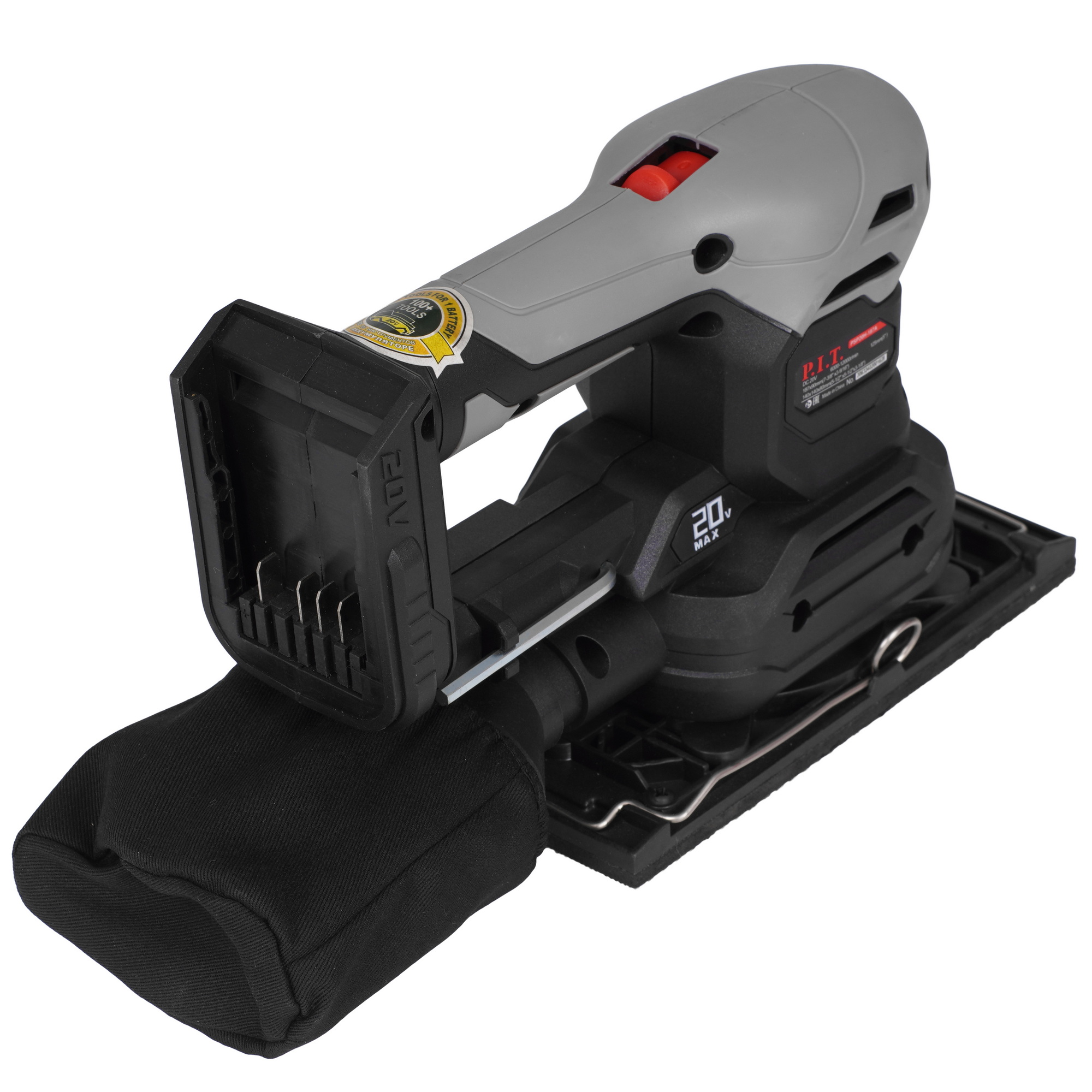 Виброшлифовальная машина P.I.T. PSP20H-187A OnePower 20V  , Без ЗУ, Без АКБ 9227333 PIT STDN-0014641 - Вид №1