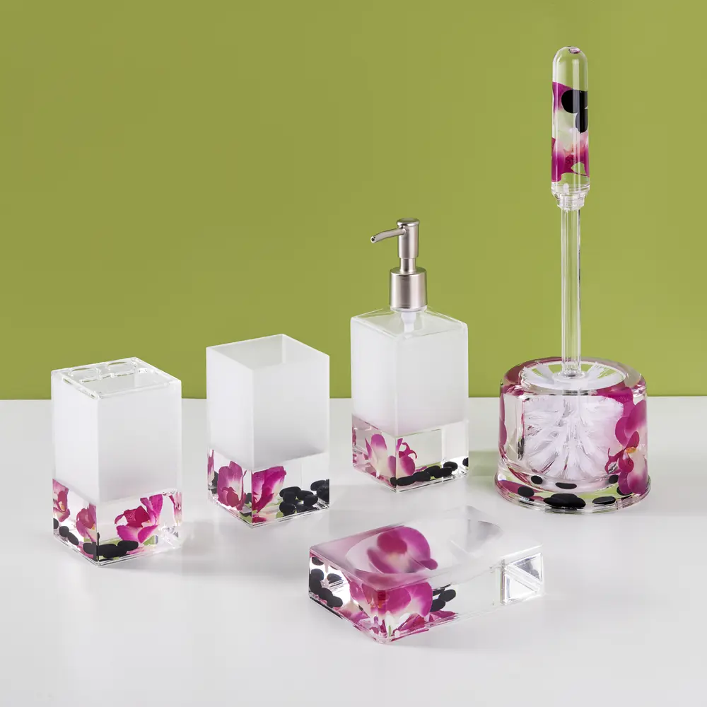 Дозатор для жидкого мыла настольный Verran «Phalaenopsis» акрил цвет розовый STLM-2207488 - Вид №2