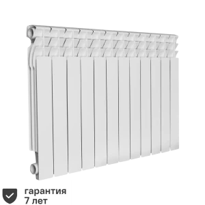 Радиатор секционный Oasis Aluminium 500/70 12 секций боковое подключение алюминий белый