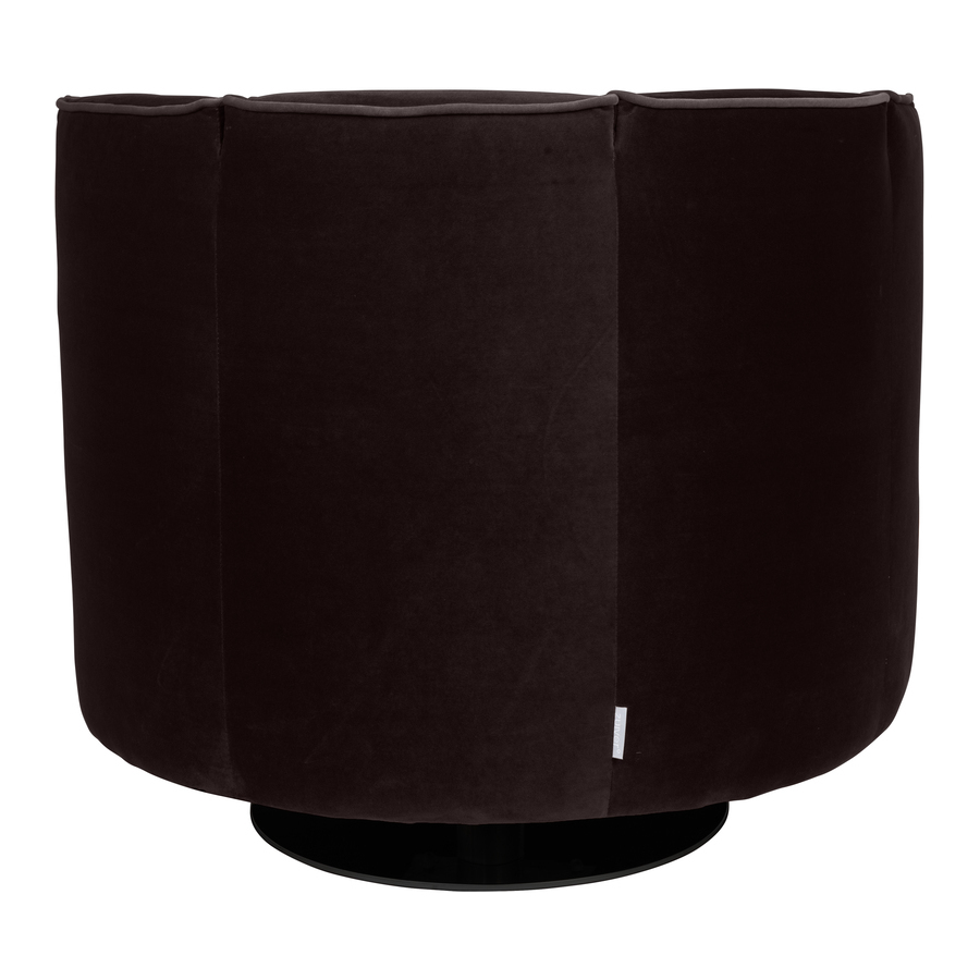 Кресло Flower черное крутящееся на одной ножке Dutchbone 3100068 - Вид №4