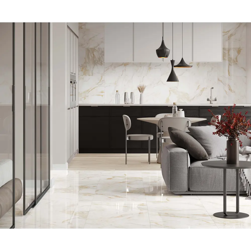 Santreyd Керамогранит Calacatta Oro 60×60 см глянцевый бежево-белый 82771242 STLM-0035818 - Вид №5