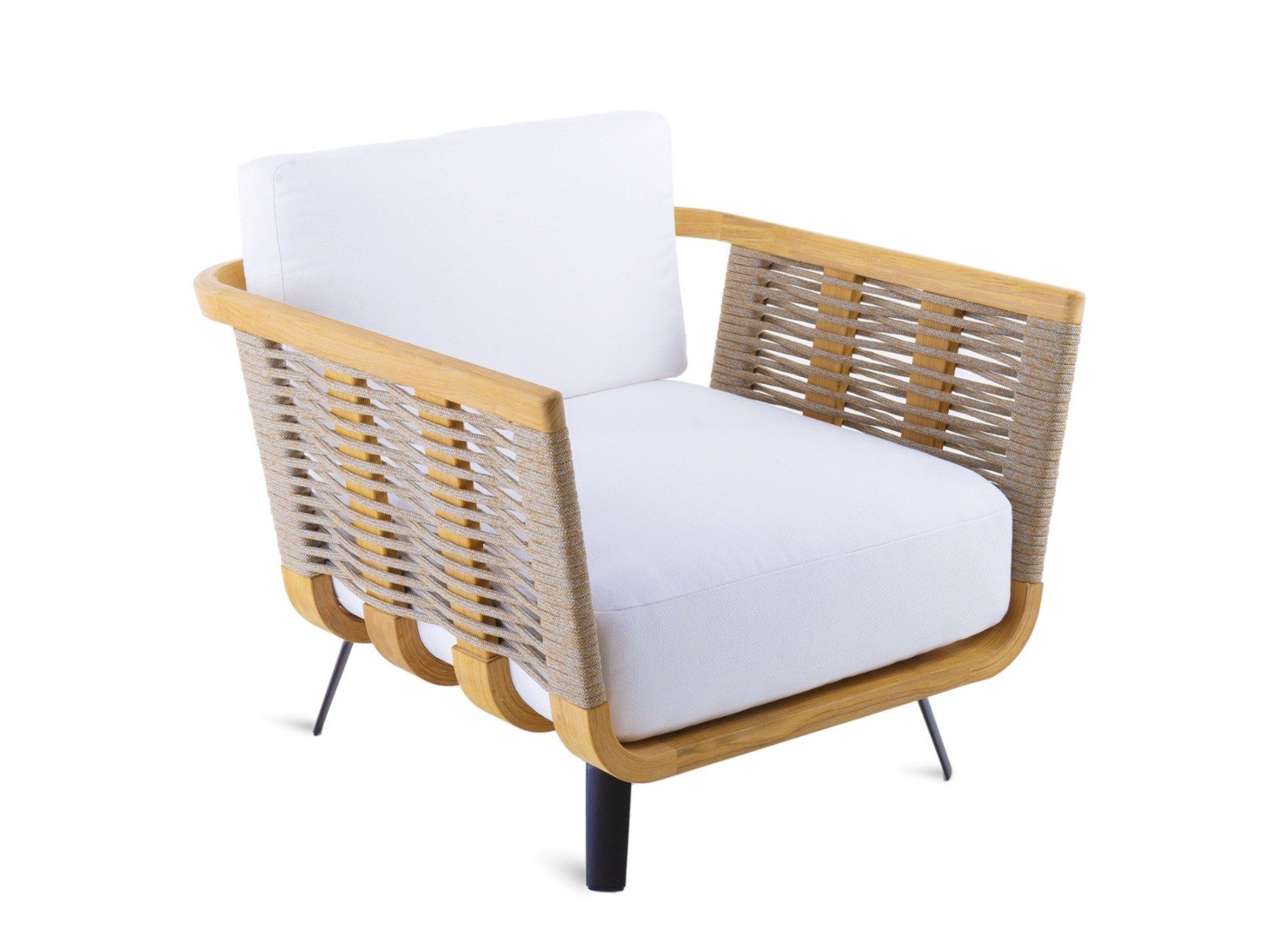 Садовое кресло из тикового дерева и полиолефиновой веревки Unopiù Добро пожаловать ARCH-00083959