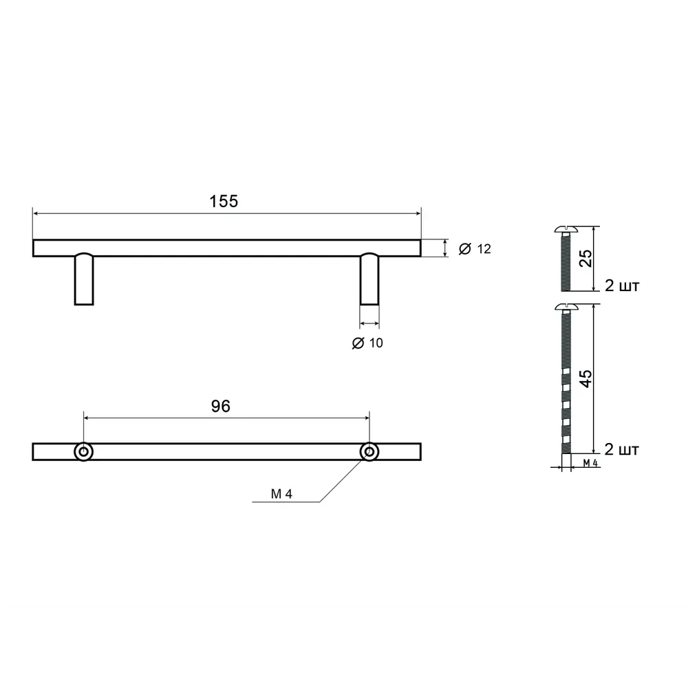 86899792 Ручка-скоба мебельная Roy Fox ЦАМ 128 мм цвет матовое золото STLM-1008317 PALLADIUM  - Вид №6