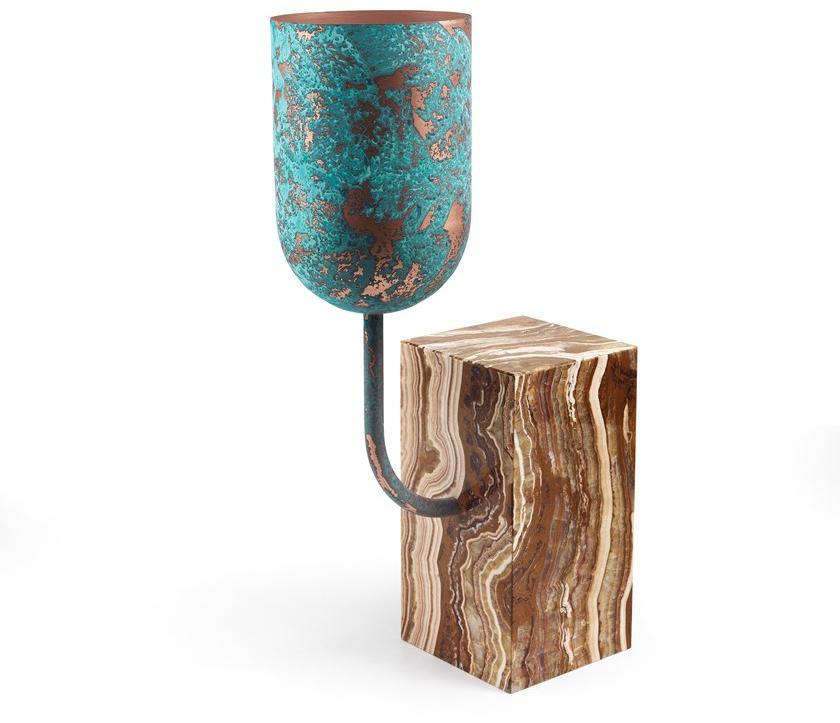 JCP UNIVERSE Медная ваза и мраморное основание sun-id-1422962 - Вид №5