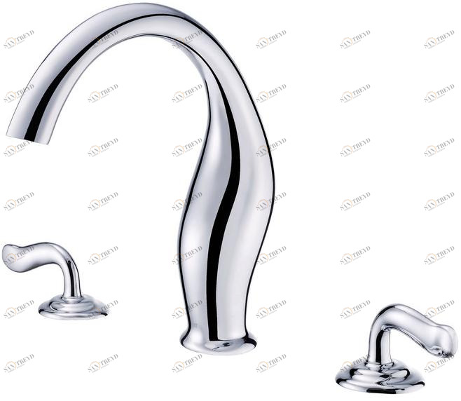 JUSTIME Смеситель для кухни из хромированной латуни на 3 отверстия с поворотным изливом Ether 6781-98-80cp