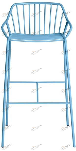 CaStil Табурет металлический со спинкой и подставкой для ног Ada Ada sg