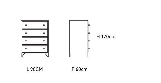 Комод из листового металла Officine Tamborrino SETTIMA ARCH-00110049 - Вид №2