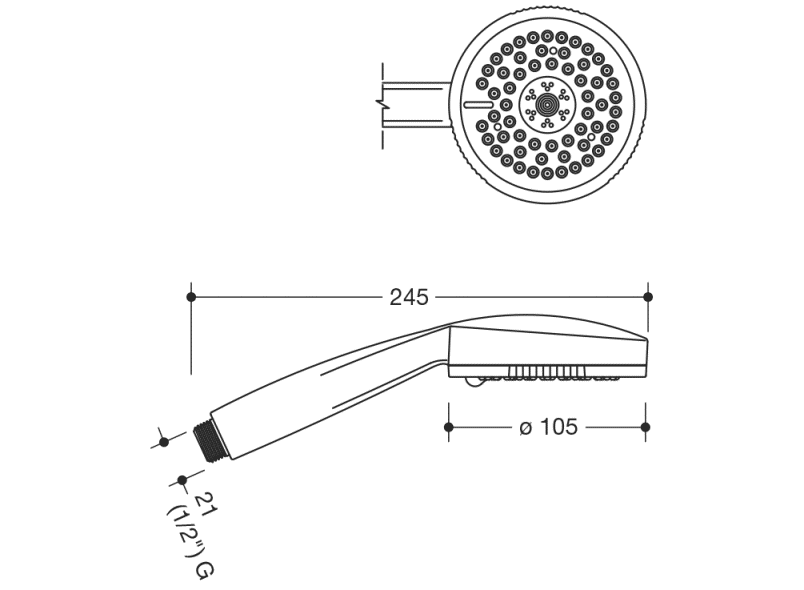 950.33.E037 ручной душ HEWI Universalprodukte  - Вид №1