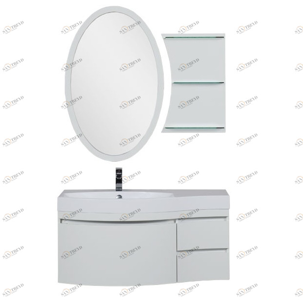 Комплект мебели Aquanet Опера 115 L белый (3 ящика) 00169449