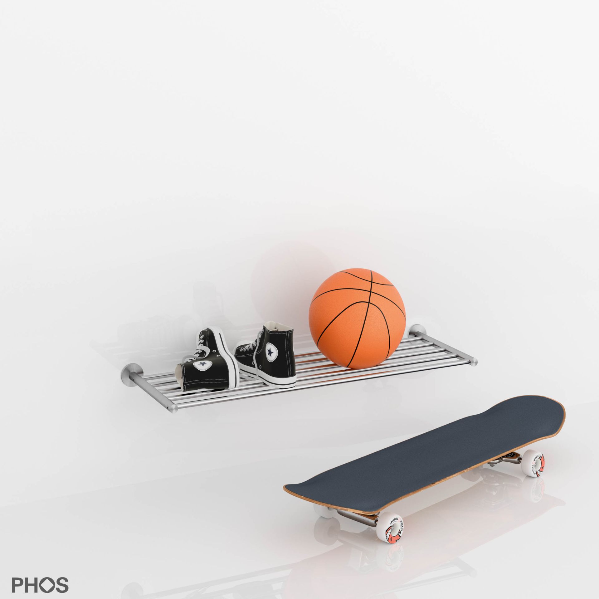 SR800-1W Настенная полка для обуви, ширина 80 см. PHOS  - Вид №2