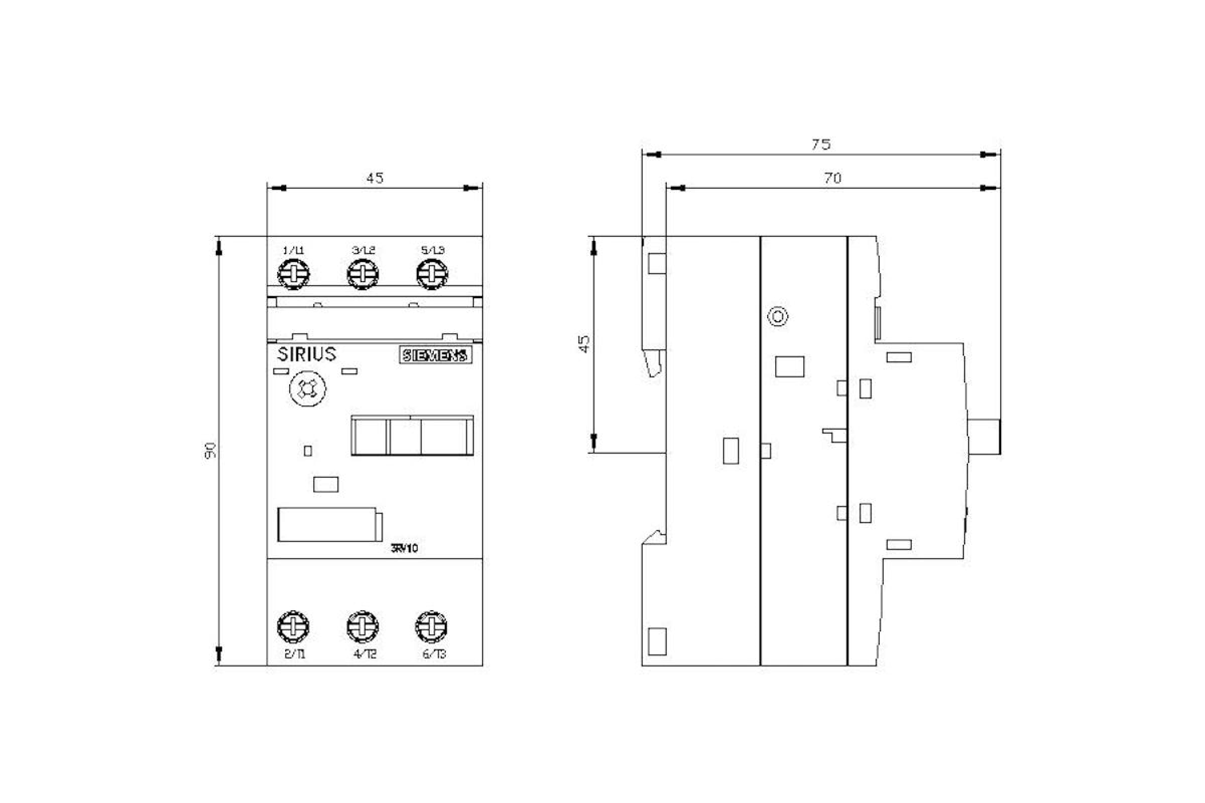 Автоматический выключатель Siemens 3RV10110CA10 для защиты электродвигателя 18733608 STLM-0012266 - Вид №1