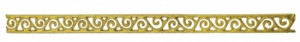 3139806 Аппликация для урашения свечей, "Барокко", 20 см, упаковка 1 шт., цвет золотистый
