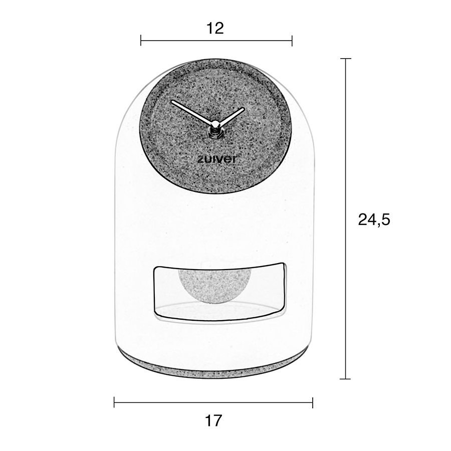 Часы настольные Uno черные Zuiver 8500052 - Вид №5