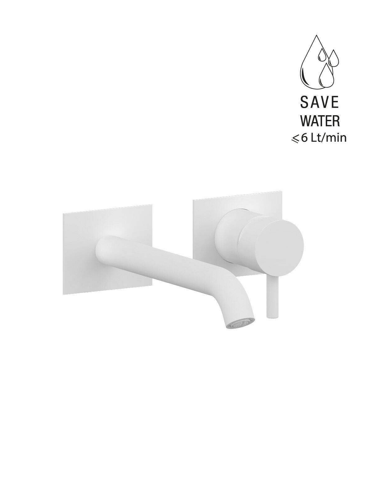 Настенный однорычажный смеситель для раковины с ограничителем расхода Rubinetterie Frattini Pepe XL ARCH-00098540 - Вид №59