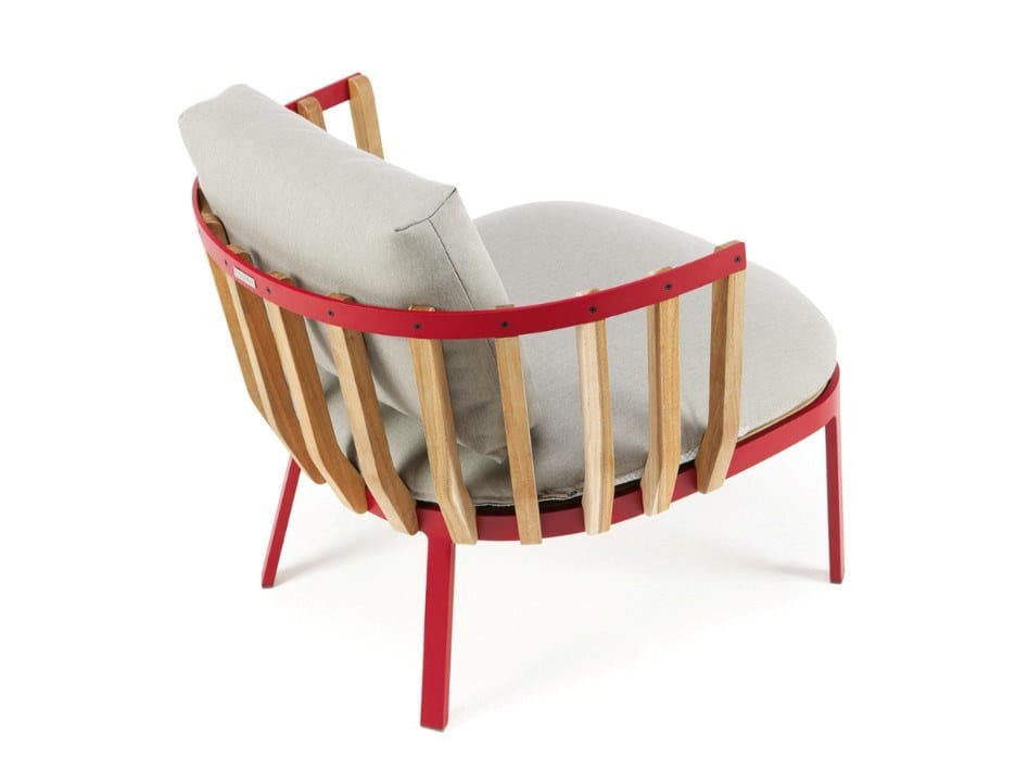 Садовое кресло из тикового дерева с подлокотниками Ethimo качели ARCH-00010047 - Вид №6