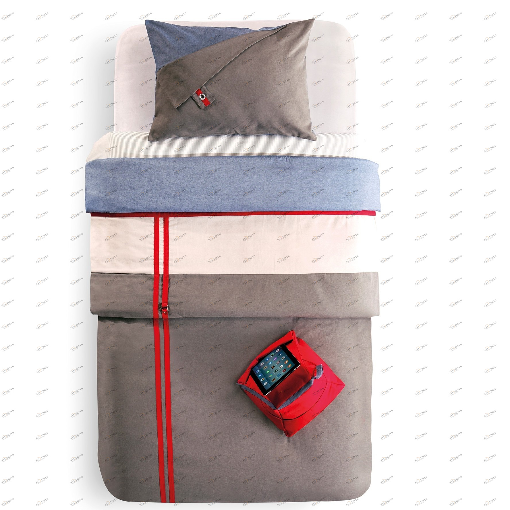 Покрывало с подушкой 90х200 см Trio CILEK TRIO 00-3832482 Бежевый Santreyd