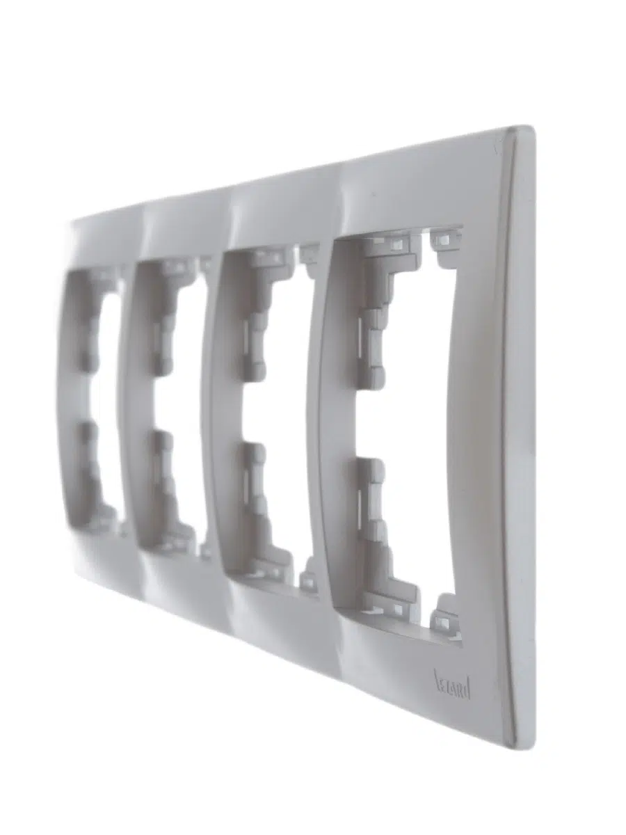 MIRA Рамка 4-ая горизонтальная серебро LEZARD 701-1010-149 - Вид №2