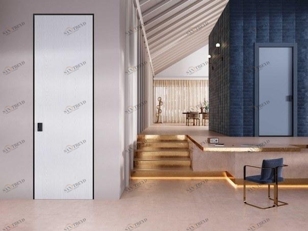 FERREROLEGNO Распашная дверь заподлицо со стеной, покрытой лаком под дерево Sistema zero sun-id-1440761