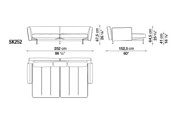 Секционный диван из ткани B&B Italia SAKé ARCH-00142615 - Вид №2