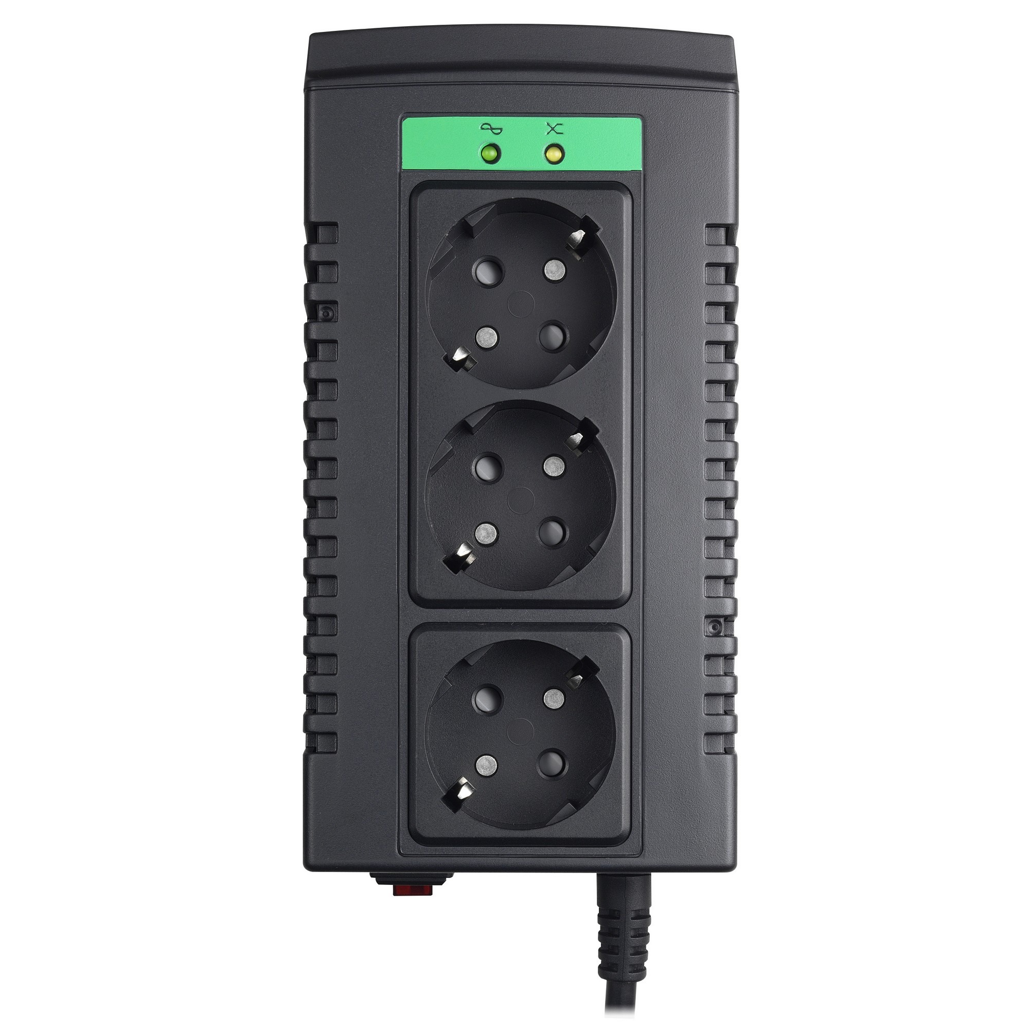 LS595-RS Line-r 600va automatic voltage regulator, 3 schuko outlets, 230v APC Santreyd  - Вид №2