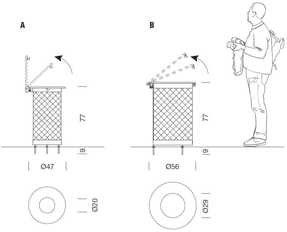 URBIDERMIS Урна из нержавеющей стали с пепельницей для улицы sun-id-1482255 - Вид №4