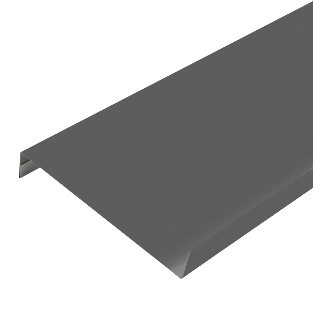 Отлив оконный ИНТЕРПРОФИЛЬ стальной 110 мм серый 88209248 STLM-0894381