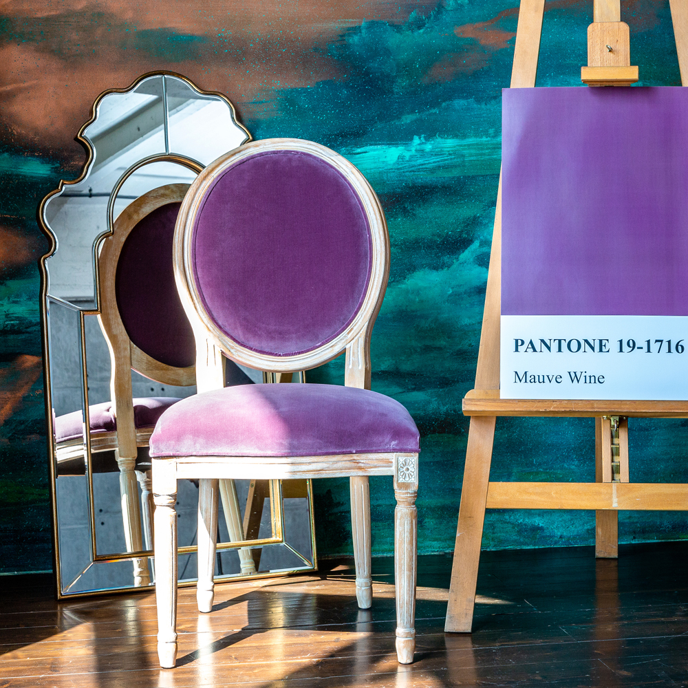 3113019 Стул «Луи / Пудровый фиолетовый» (бархат, миндаль) Object Desire  - Вид №3