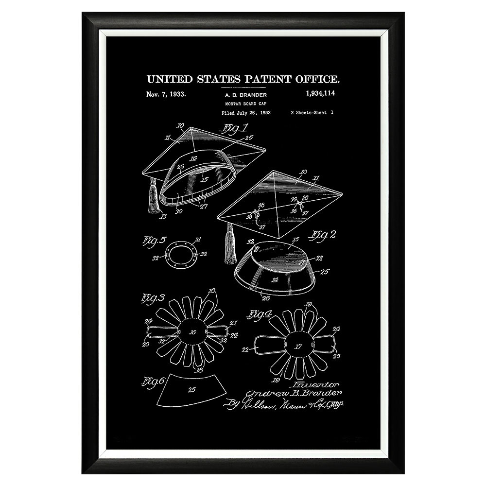 896521430_1818 Арт-постер «Патент на академическую шапку» Object Desire 