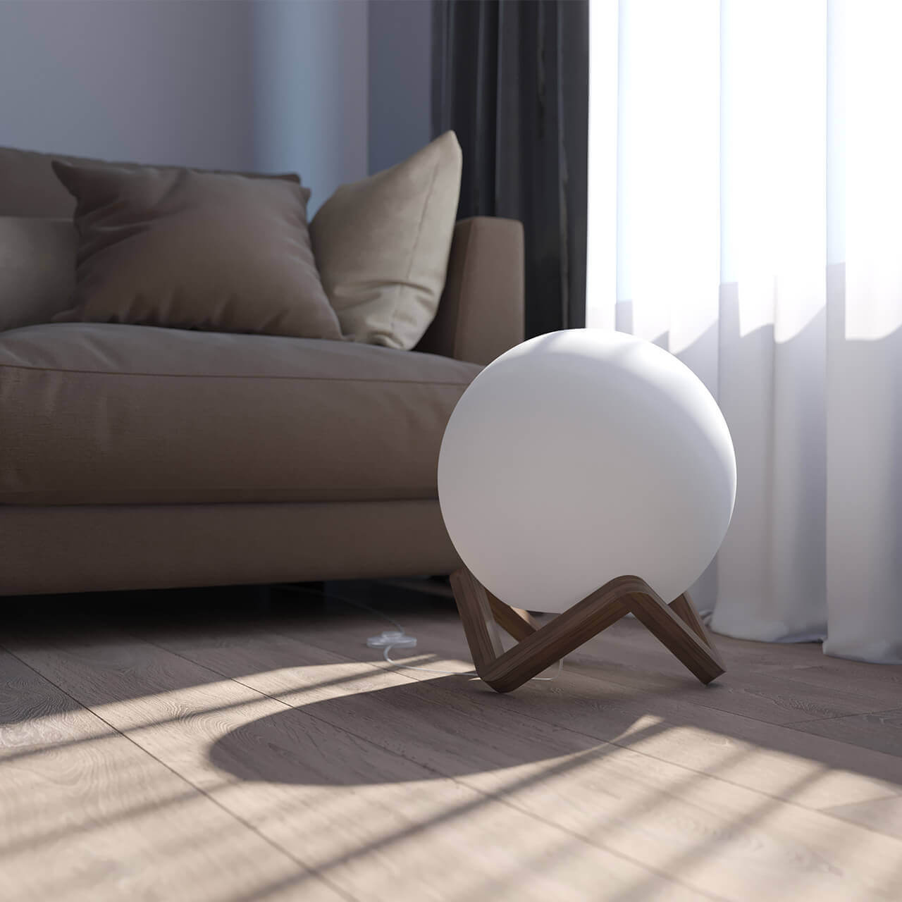 Напольно-настольный светильник m3light Wood 10722011 M3LIGHT ИНТЕРЬЕРНЫЕ 313736 Бежевый;белый  - Вид №1