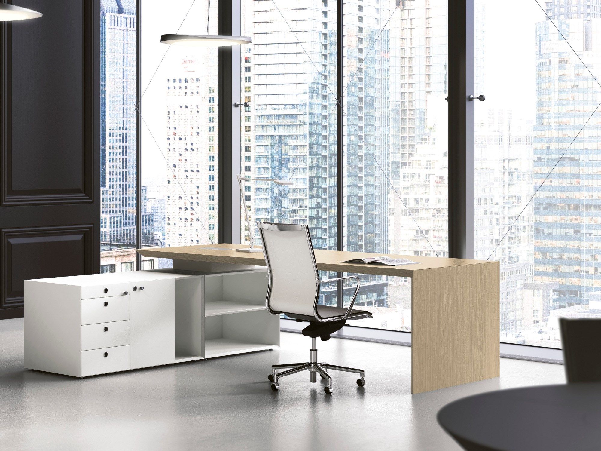 Прямоугольный рабочий стол с системой люверсов FANTONI MultipliCeo ARCH-00053625 - Вид №1